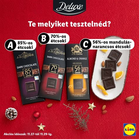 különböző kakaótartalmú csokoládék