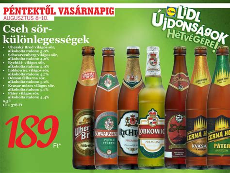 Lidl polcokon sorakozó sörök