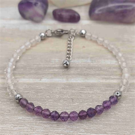 Hematit karkötő és ametiszt medál