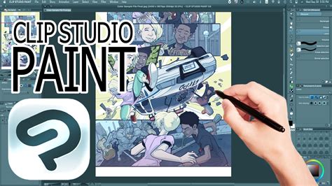 Illusztráció a Clip Studio Paint felületéről