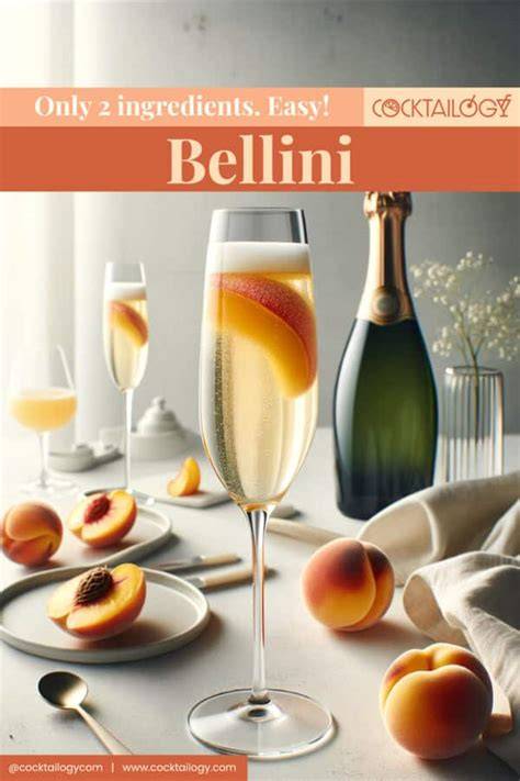 bellini kuktél hozzávalói és eljárásosság vizuálisan