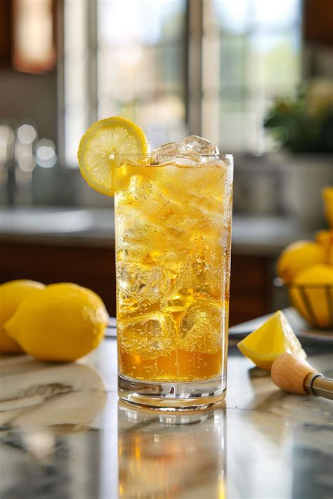 Magas pohárban tálalt Lynchburg Lemonade, citromszelettel és mentalevéllel díszítve