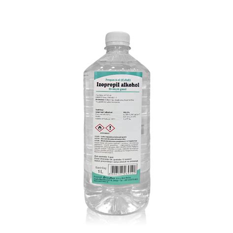 Izopropil-alkohol molekula szerkezete