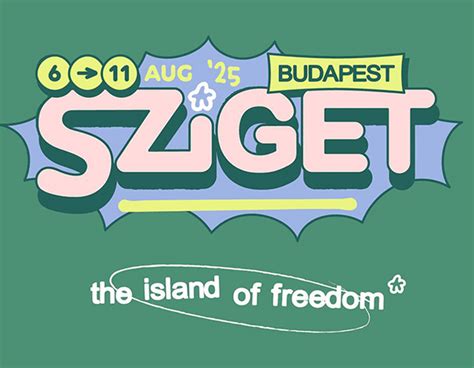 A Sziget Fesztivál logója és a Budapest, Óbudai-sziget helyszínének térképe