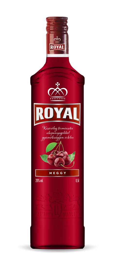 Üveg Royal Meggy Likőr jéggel