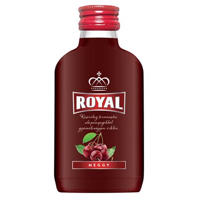 A Royal Meggy Likőr összetevőinek grafikus ábrázolása