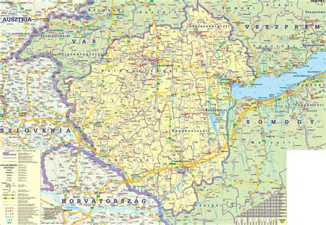 Térkép Zala megye domborzatáról