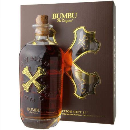 Bumbu rum üveg és pohár
