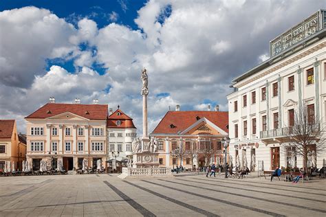 Győr belvárosi utcakép