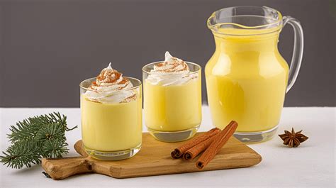 Alkoholmentes tojáslikőr pohárban