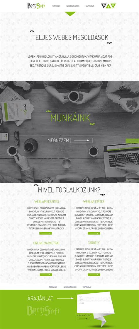 Mindy.hu weboldal felület