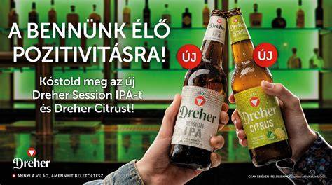 Dreher Session IPA doboz és Dreher Citrus üveg