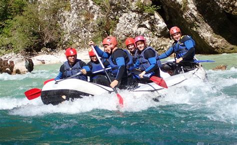 Rafting csapat a Soca folyón