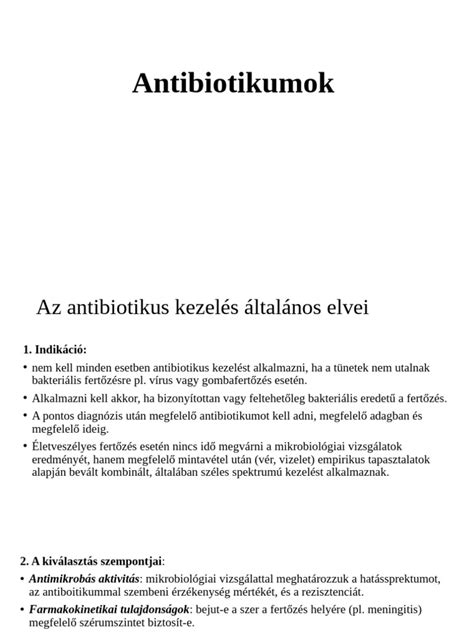 Antibiotikumok