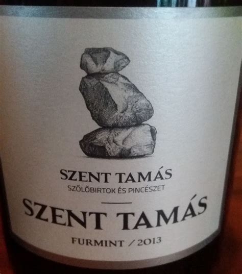 Szent Tamás Szőlőbirtok és Pincészet palackjai