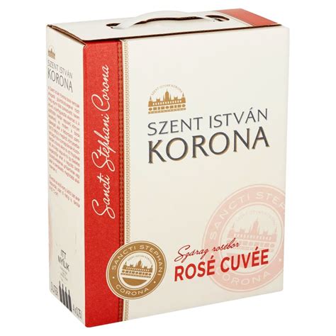 Szent István Korona üveg és Bag-in-Box csomagolás