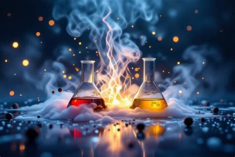 laboratóriumi üvegáruk és kémiai reakció