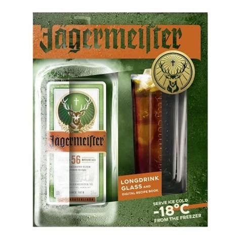 Jägermeister palack és pohár