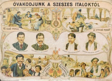 Régi plakát az alkohol káros hatásairól