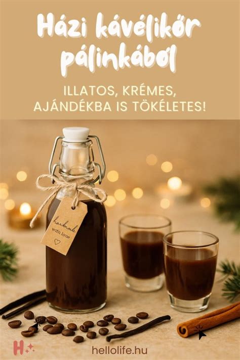 Házi készítésű kávélikőr hozzávalói és elkészítése