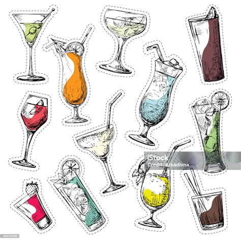 Különböző koktél poharak