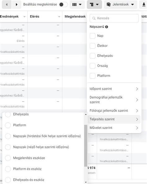Meta hirdetéskezelő felületének illusztrációja