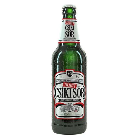Csíki Sör palackok és címke