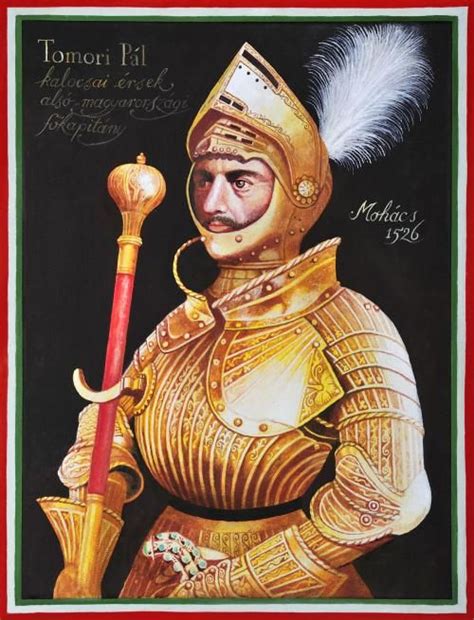 kalocsai érsek Tomori Pál álló szobra elől