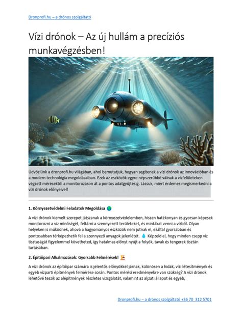 Vízi drónok a Duna felmérésén