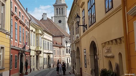Gyalogos utca Sopron belvárosában