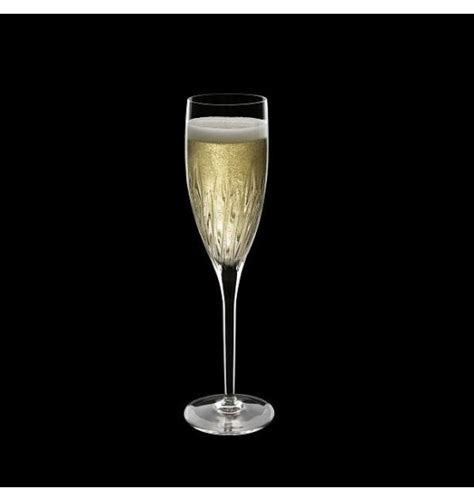 fazettás kialakítású színes kristály pezsgős pohár