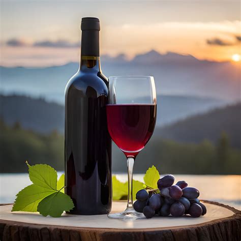 wine bottle and grapes