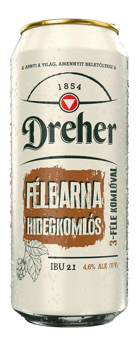 Egy pohár Dreher Hidegkomlós Félbarna sör