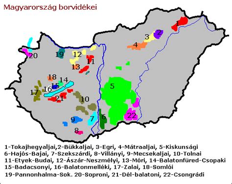 Magyarország borvidékei térkép