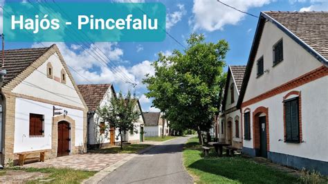 Hajós pincefalu látképe