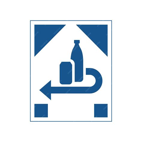 Recycling symbol on a bottle