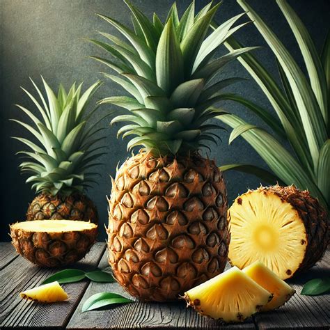 Friss grapefruit szeletek és ananász