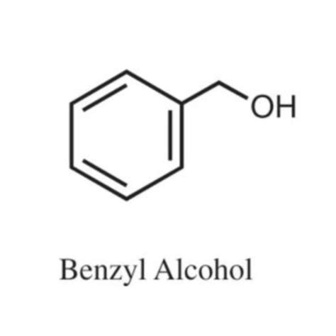 Benzil-alkohol molekula szerkezete
