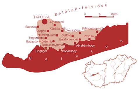 Badacsonyi borvidék térképe