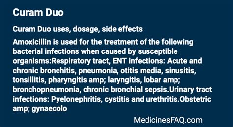 Infografika a Curam DUO lehetséges mellékhatásairól