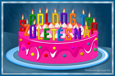 Születésnapi torta gyertyákkal