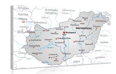 Magyarország térképe állás ikonokkal