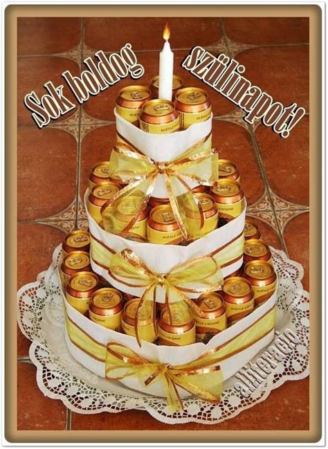 születésnapi torta és sör