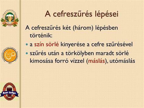 Sörlé szűrése