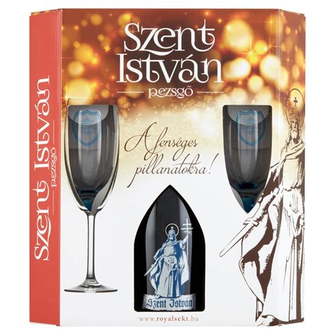 Szent István rozé pezsgős üveg