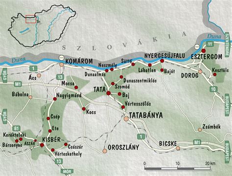 A Neszmélyi Borvidék térképe