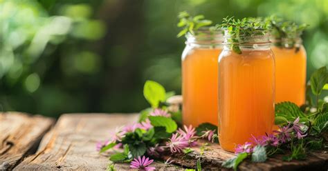 Különböző fermentált italok, mint kombucha és kefir