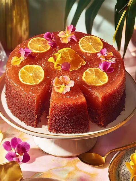 pink and rum punch cake illustration