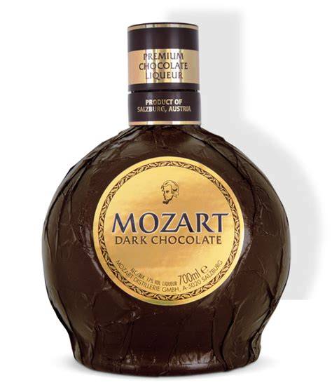mozart dark chocolate likőr összetevők és ízprofil infographic