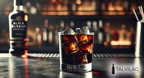 Black Russian koktél vizuális összetevők